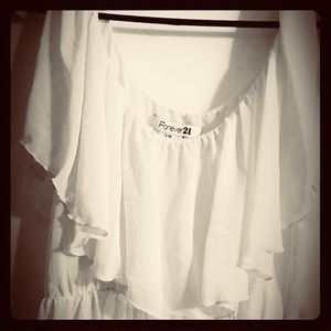 Forever 21 sheer flowy babydoll tank