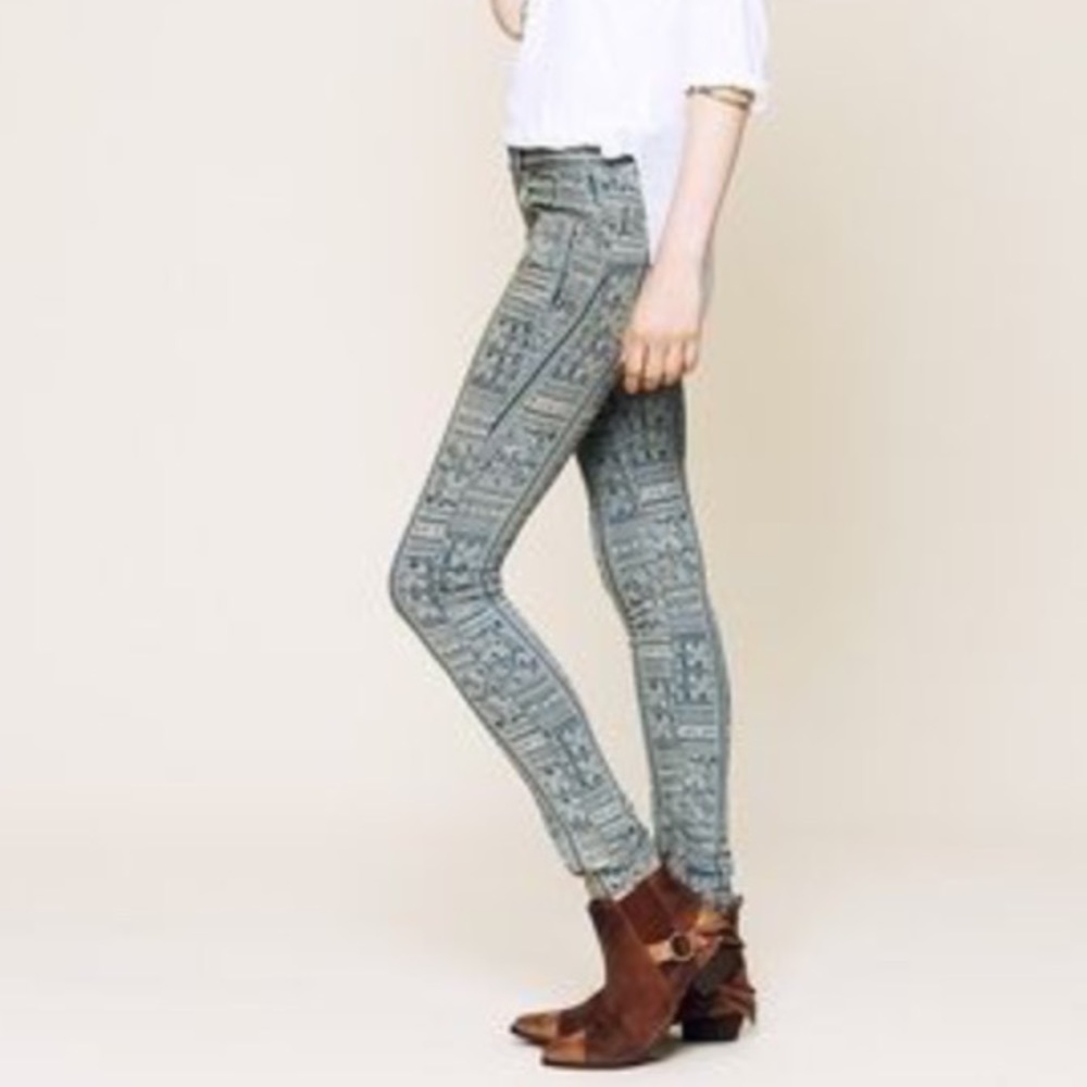 Free People Denim Ankle Crop Skinnies