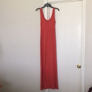Coral maxi dress