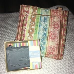 Fossil satchel bag and wallet set