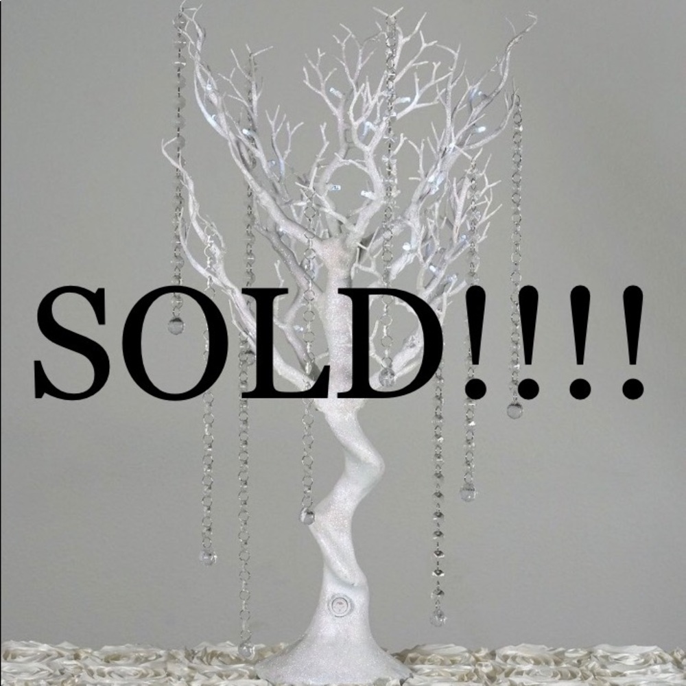 Two White Tree Decor
