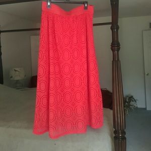 Orange/coral maxi skirt XL