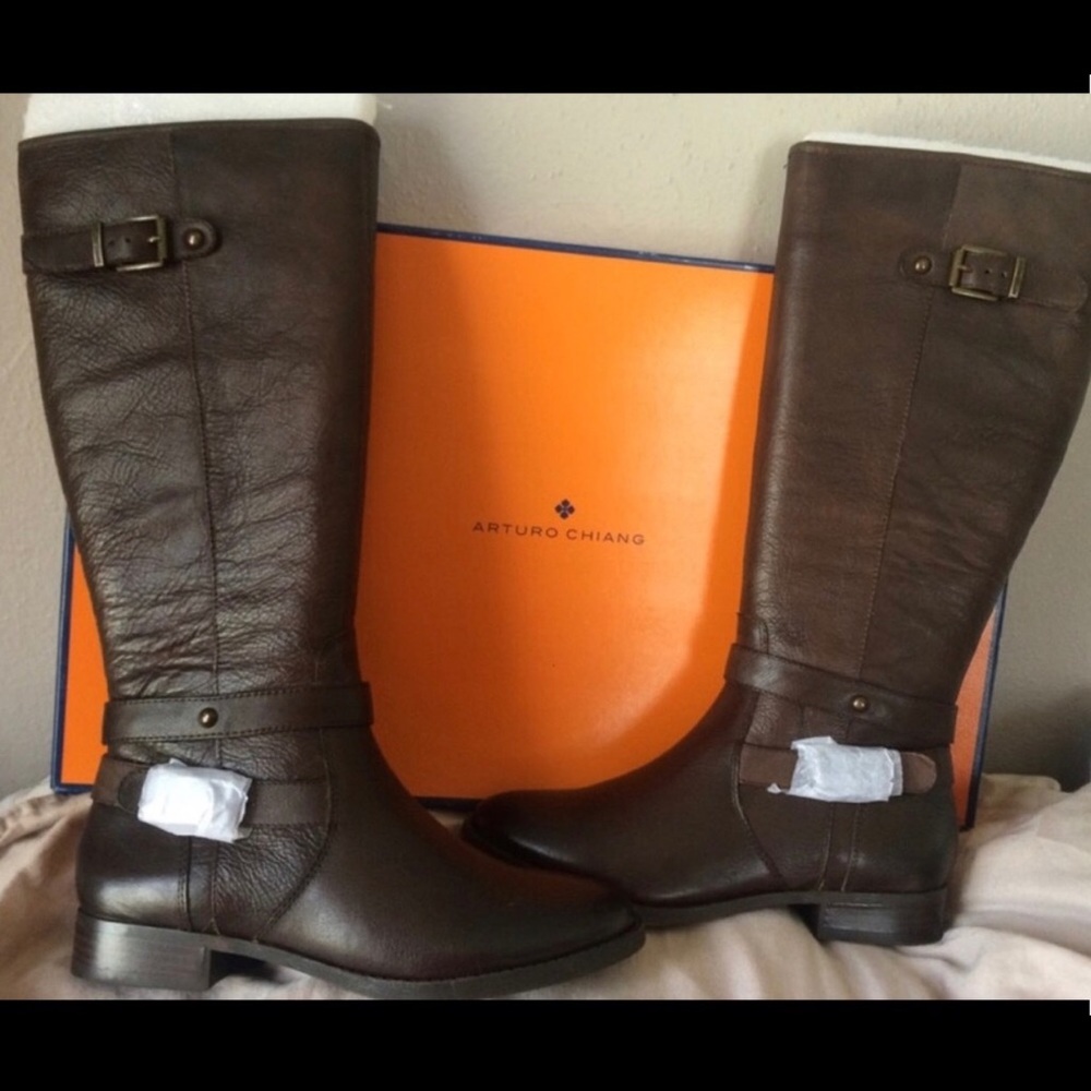 Arturo Chiang Fiona leather wife calf boots