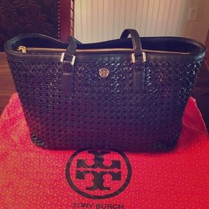 Tory Burch Robinson Basket Weave Tote