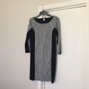 Grey and black dress