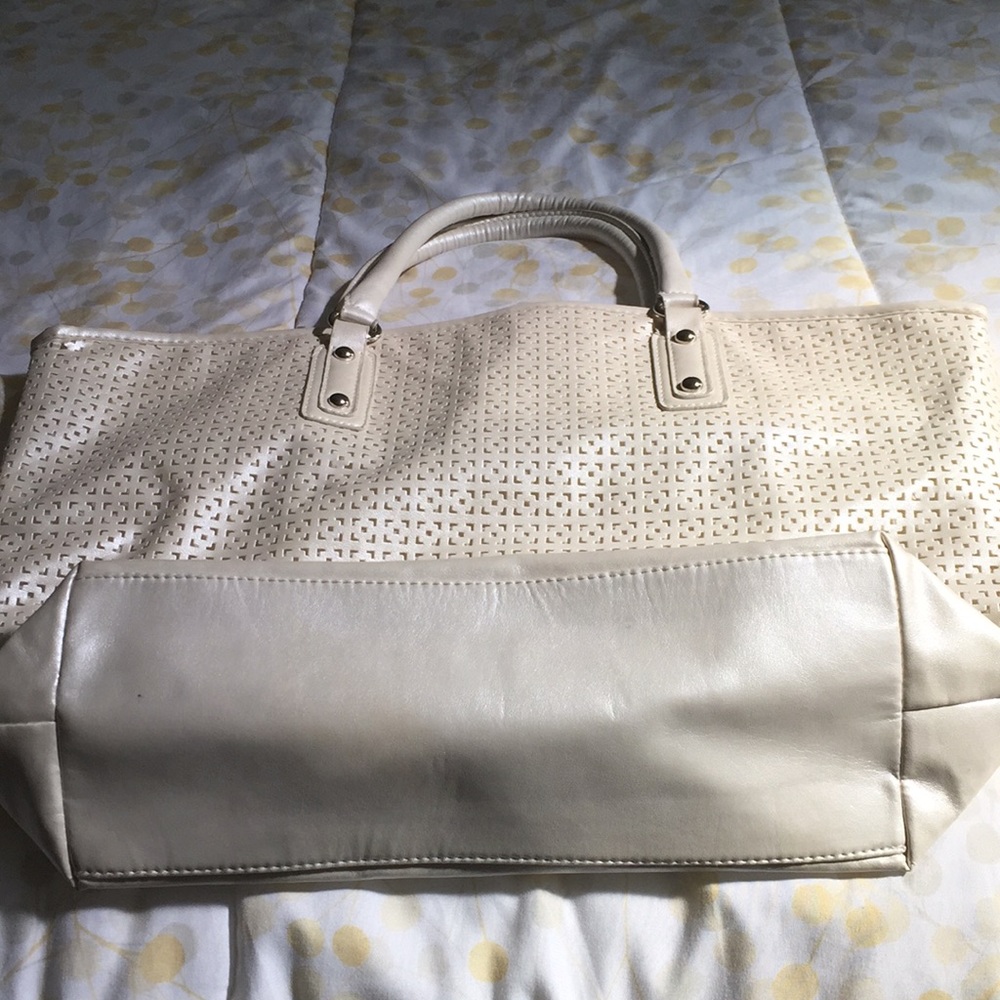 Cream handbag