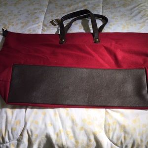 Red tote, never used