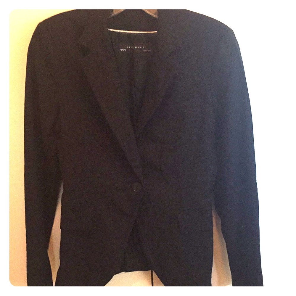 Zara basic blazer black