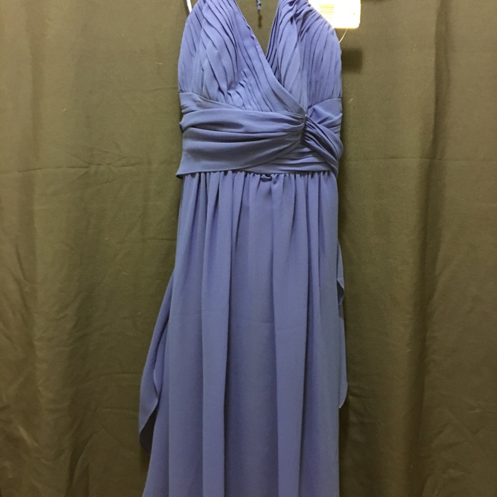 Cobalt blue spaghetti strap cocktail dress