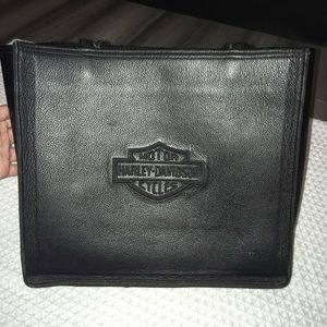 Harley Davidson genuine leather tote bag