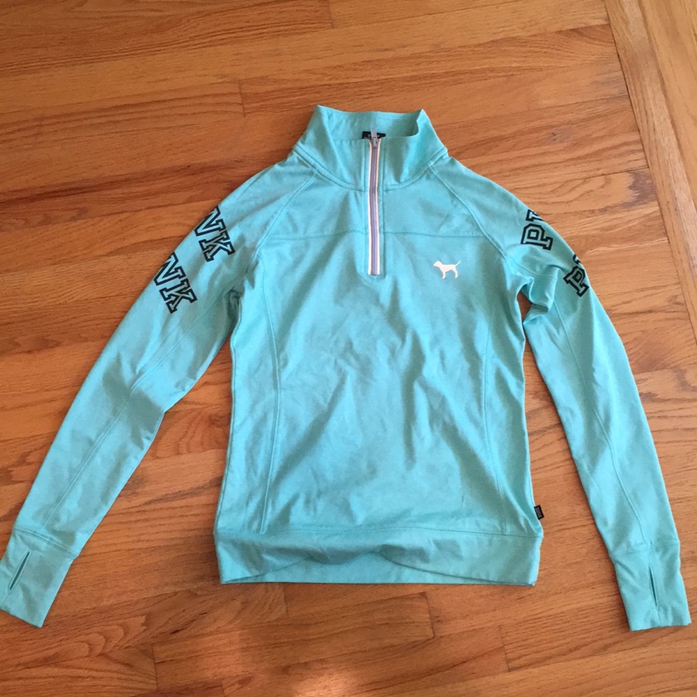 VS Pink mint green half-zip