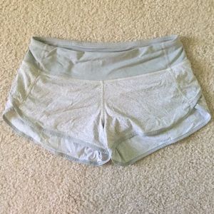 White/Grey Lululemon shorts size 4