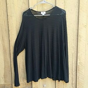 Old Navy sheer black top XL