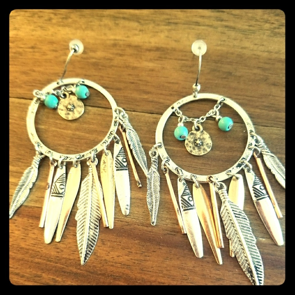 Feather earrings