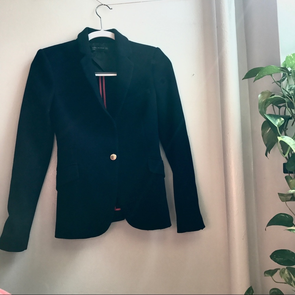 Zara Woman One Button Blazer
