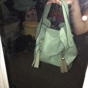 Green leather purse (from the leather store)