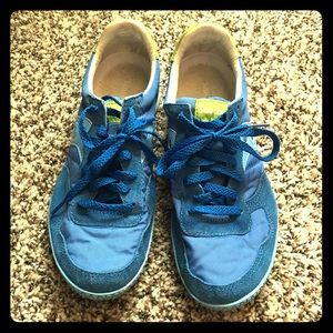 Bright blue causal sneakers