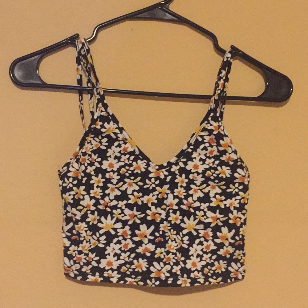 UO Floral Crop Tank Top