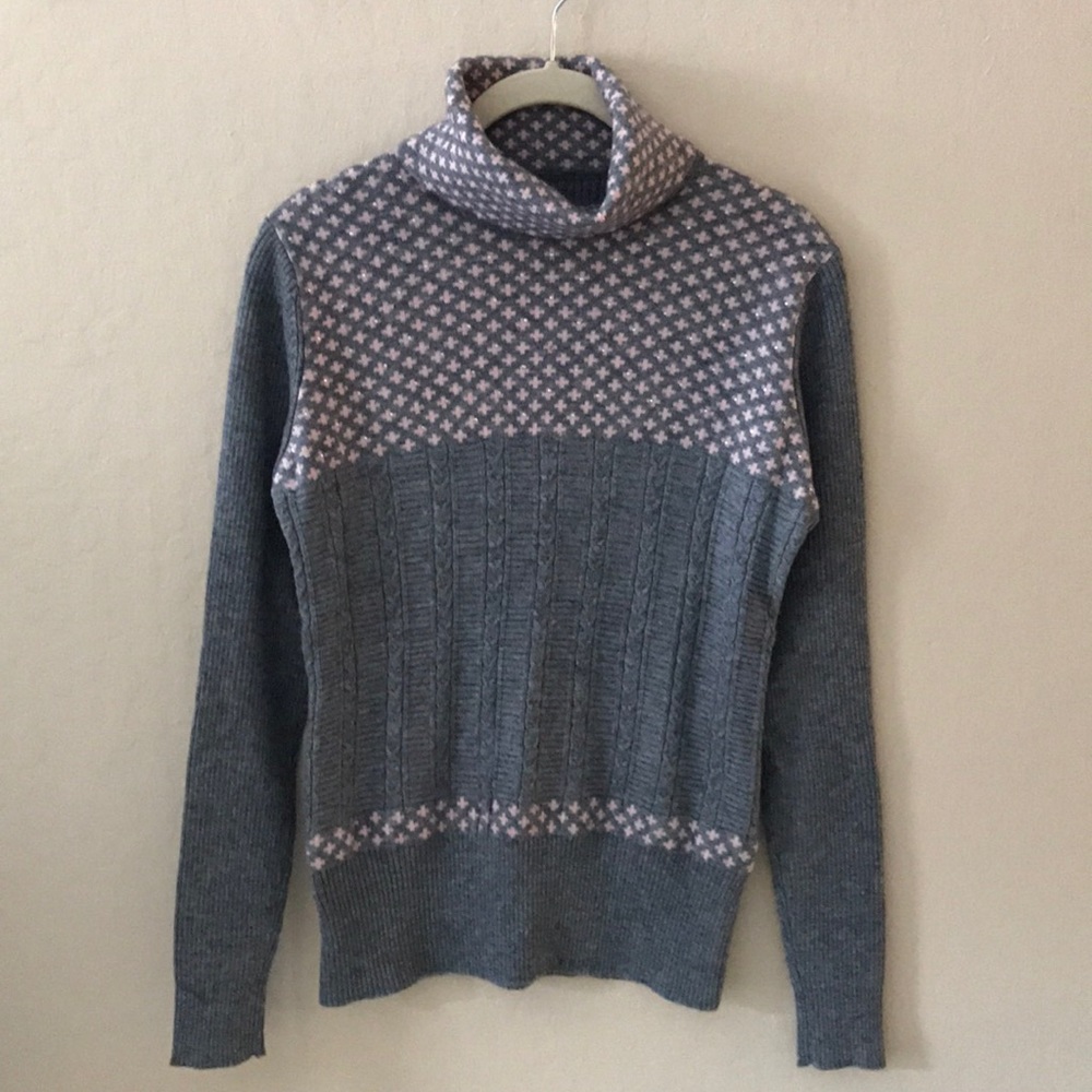 Wool and cashmere blended turtleneck sweater - Picture 1 of 7