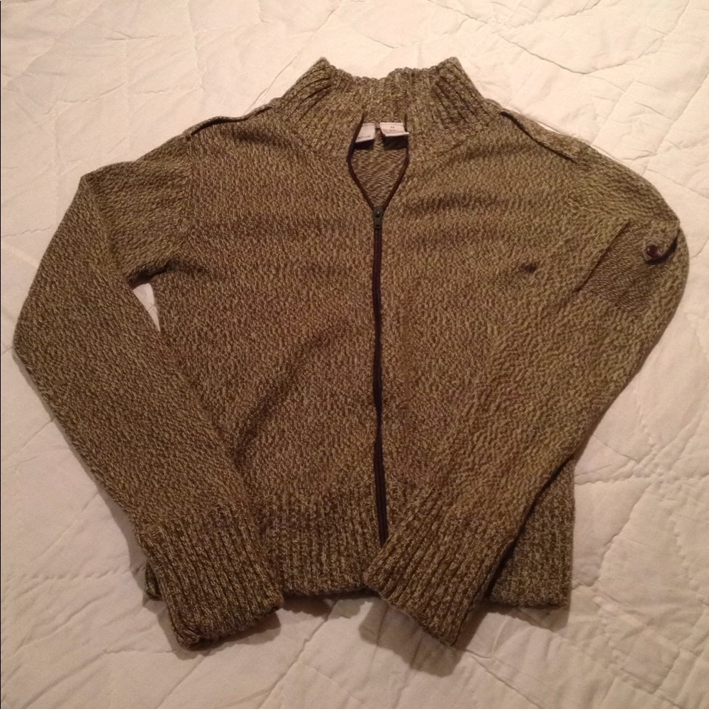Green Zip Sweater