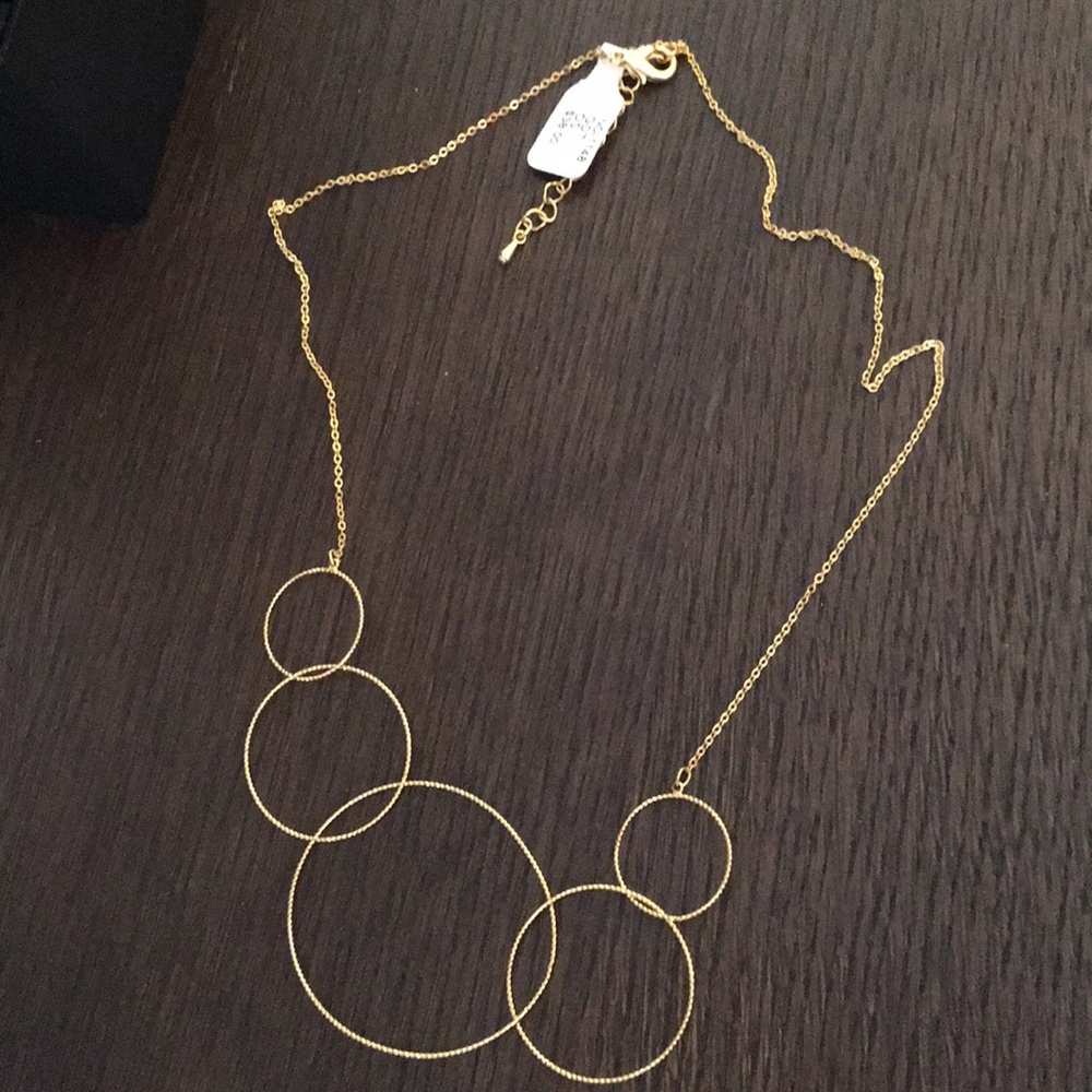 Baublebar circle statement necklace gold