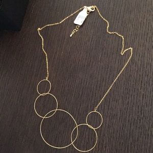 Baublebar circle statement necklace gold