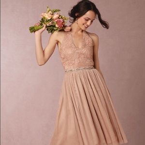 BHLDN Donna Morgan pink/dusty rose tulle dress