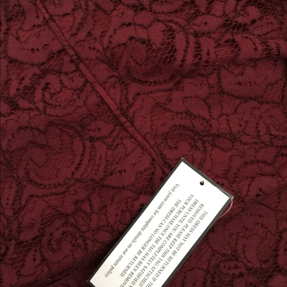 J Crew Size 4 NEW Leavers Lace Deep Wine Gown