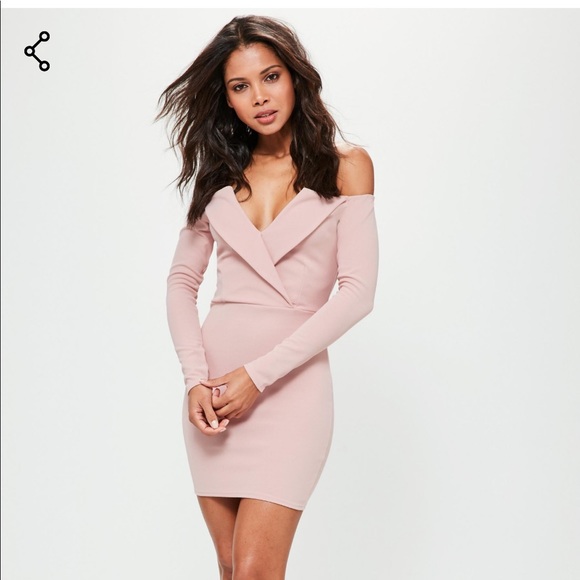 missguided bardot foldover wrap dress