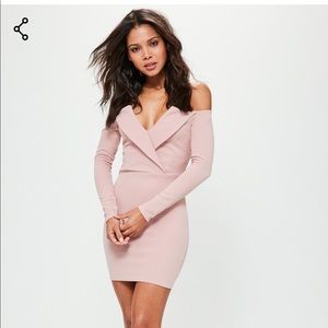 NWT Missguided Bardot foldover Wrap Dress