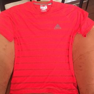 Adidas Red Striped Medium Tee