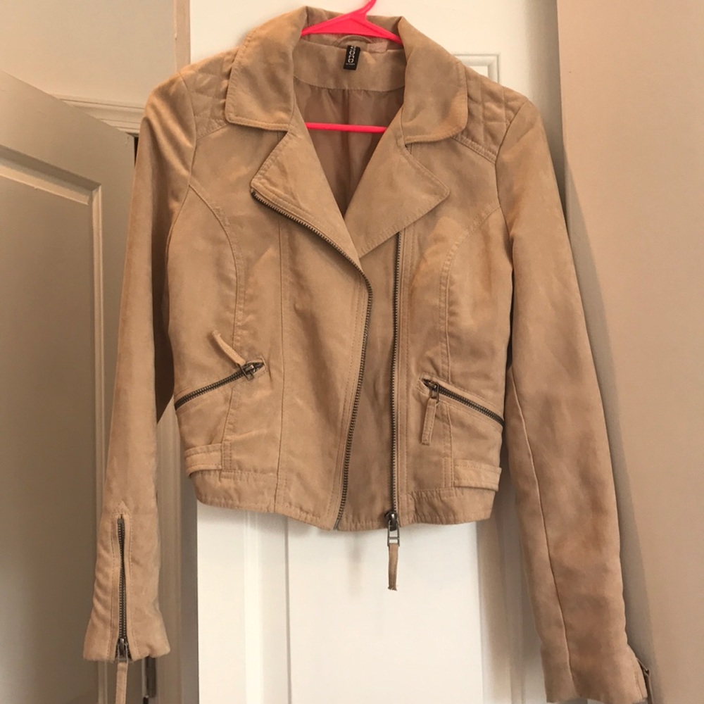 H&m faux suede motorcycle jacket