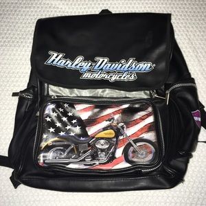 Harley Davidson faux leather book bag