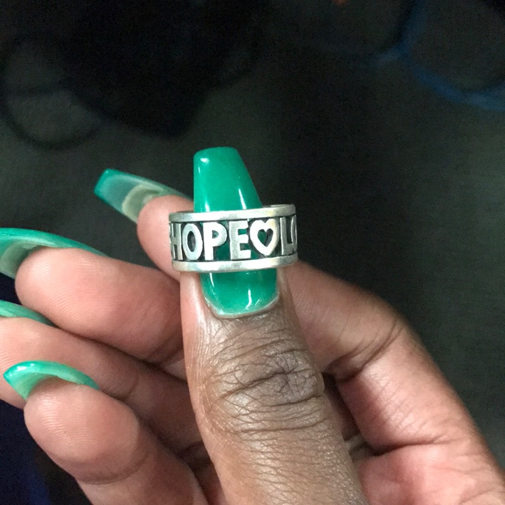 James Avery faith hope love ring