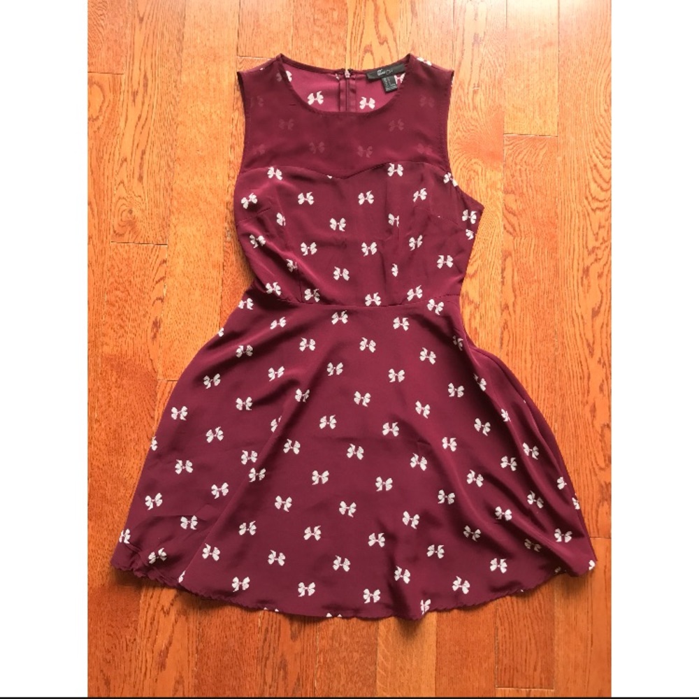 A Claret Mini A-Line Dress
