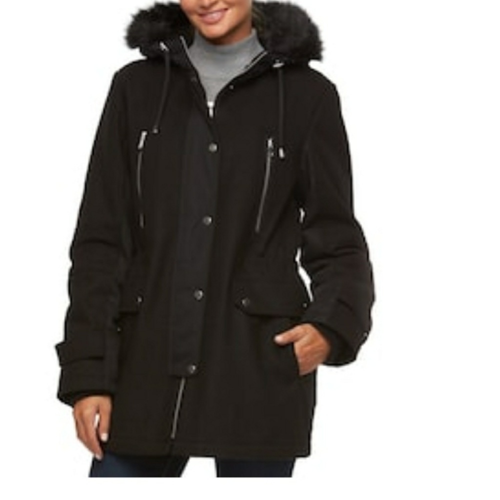 Apt. 9 Hooded Wool Blend Anorak Jacket