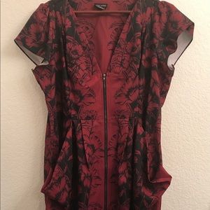 City Chic Plus Size Zipper Down Dress