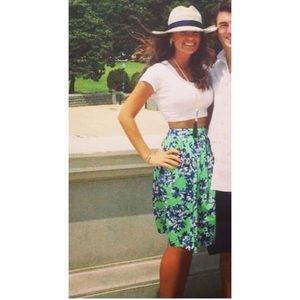 J.Crew floral flowy midi skirt