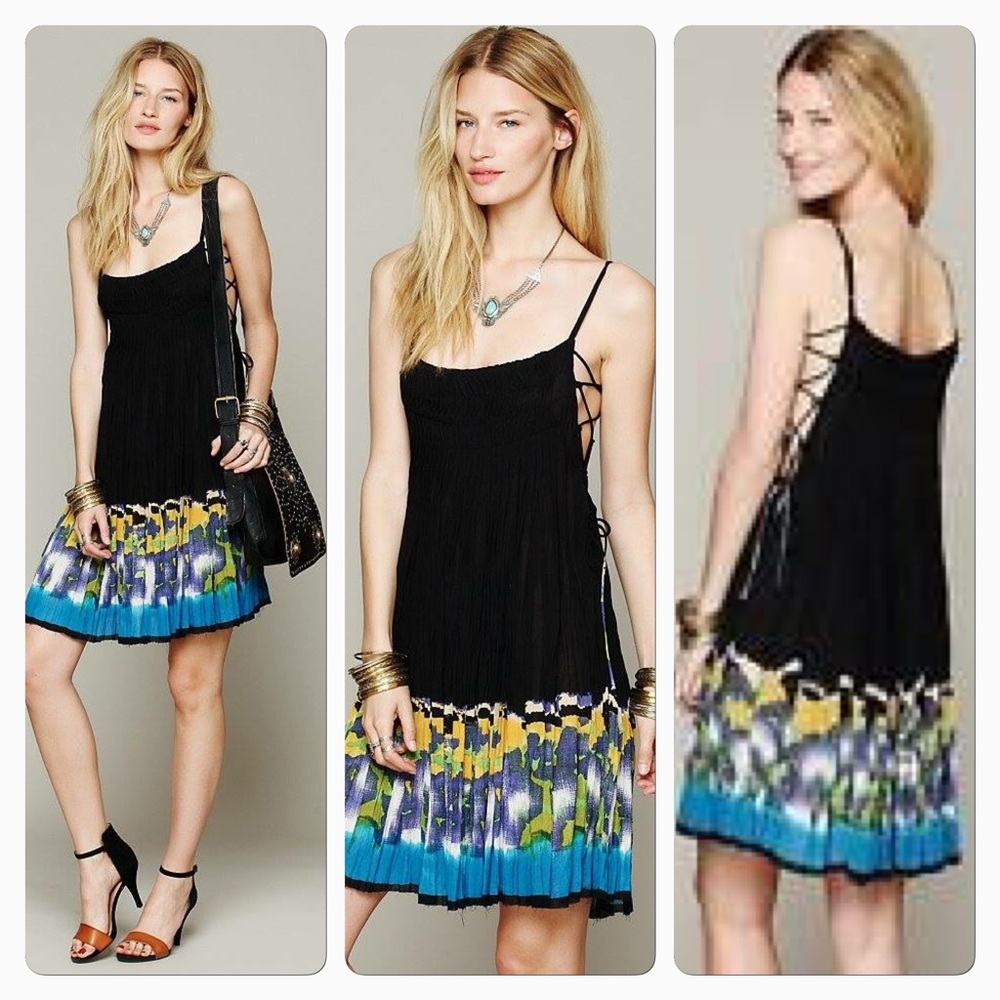 FREE PEOPLE FP One Imperial Palm Pintuck Dress