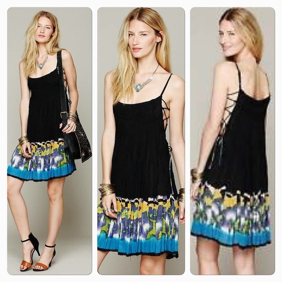 FREE PEOPLE FP One Imperial Palm Pintuck Dress - Picture 1 of 8