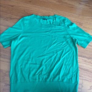 TALBOTS Kelly Green Short Sleeve Sweater