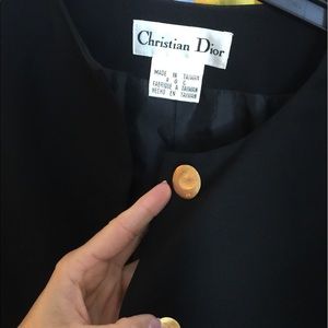 Christian Dior Blazer! Black w/ GOLD buttons