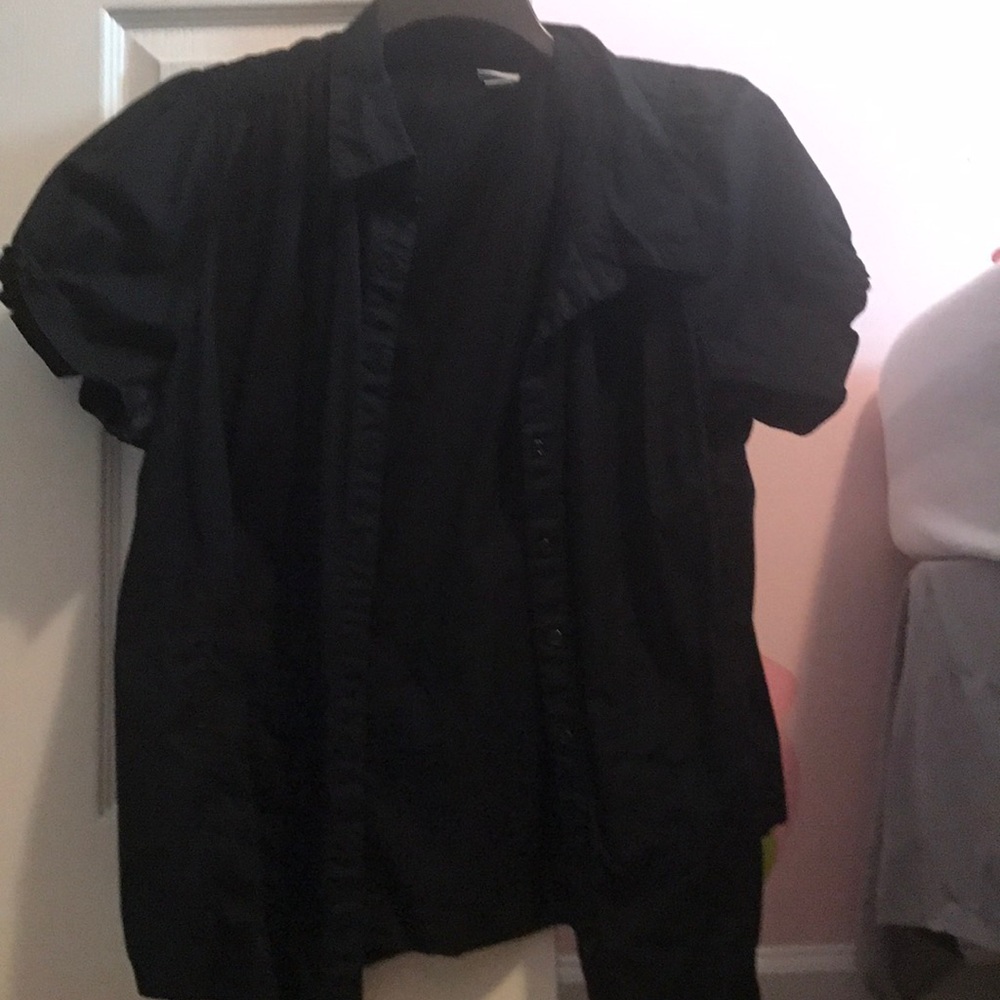 Black button up blouse