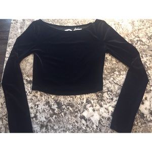 kimchi blue velvet crop top