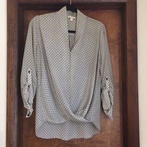 Black and white printed blouse