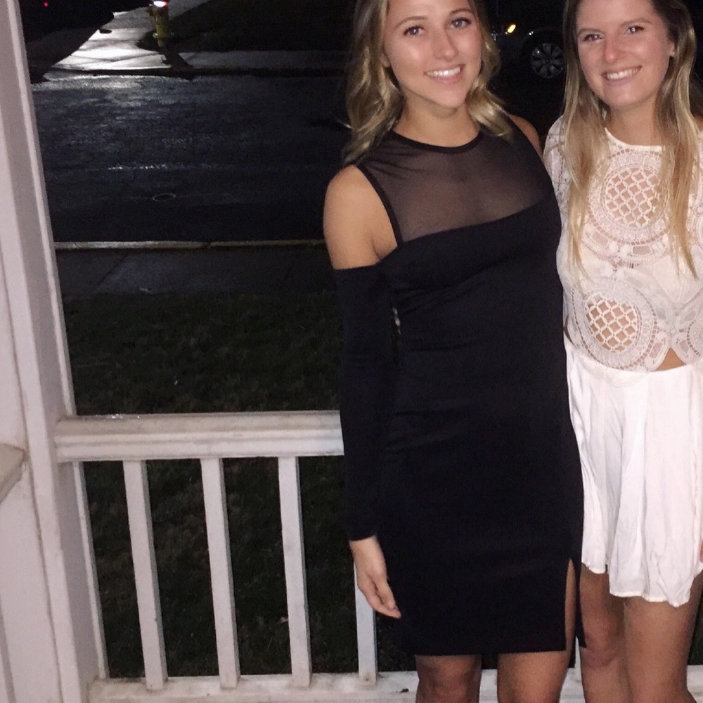 Black off the shoulder cocktail dress - worn once