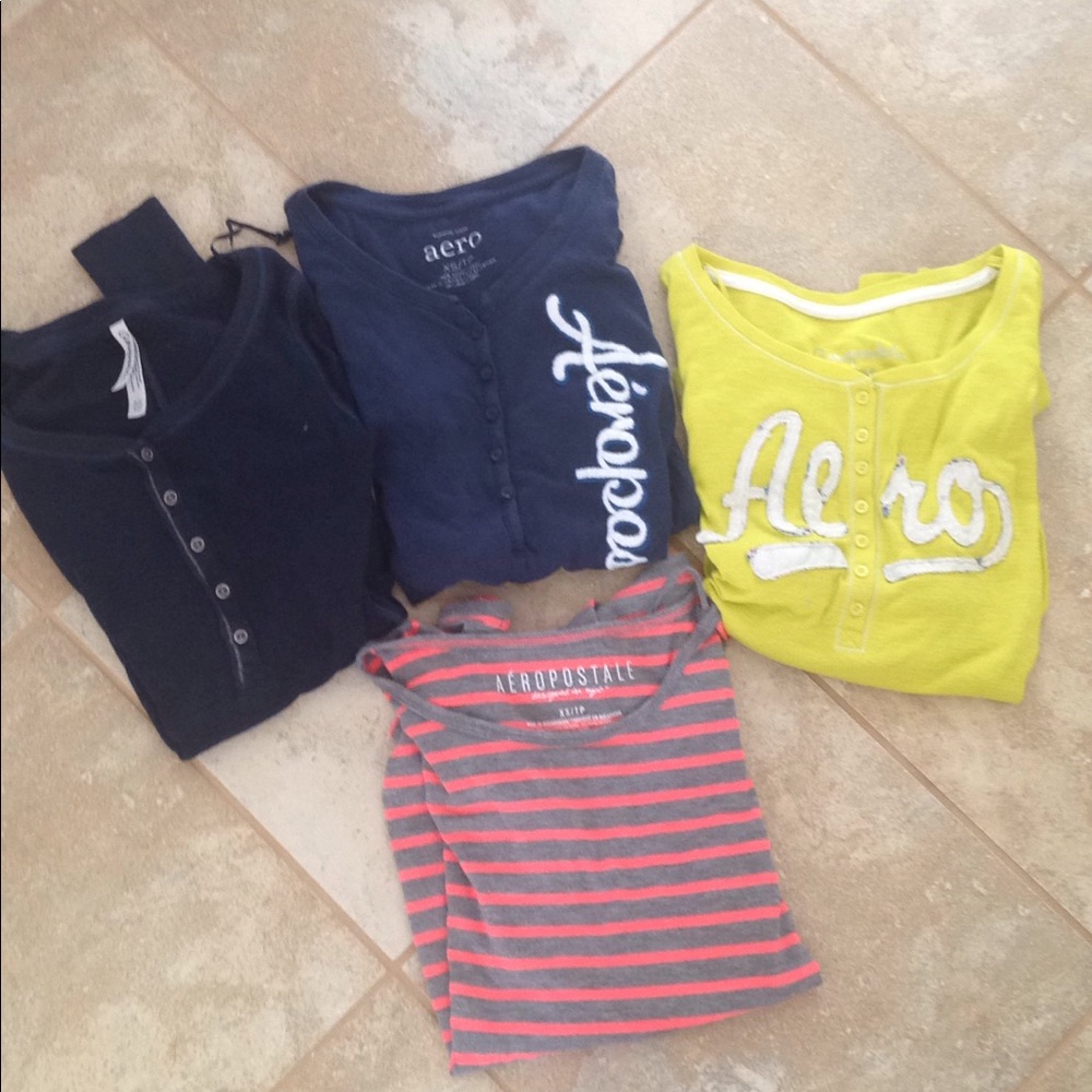4 XS Aeropostale Long Sleeve Tees