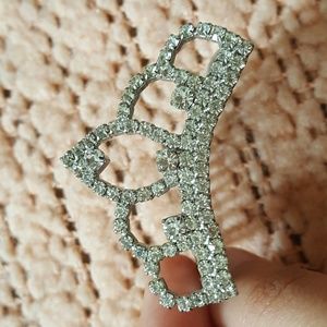 NWOT Silver Mini Rhinestone Crown