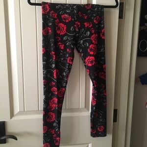 Lularoe rose pattern tween leggings