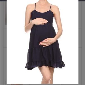 Chris & carol tiered chiffon maternity dress